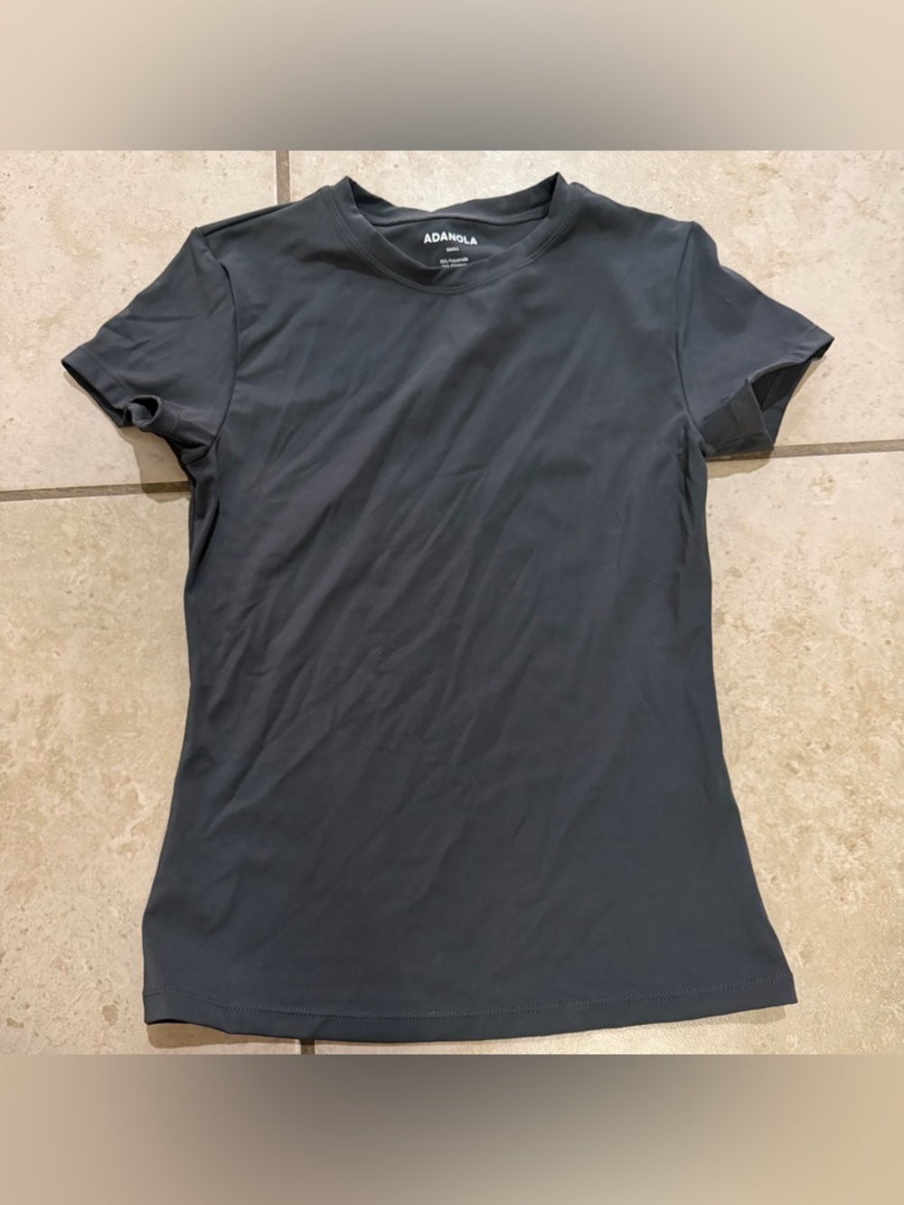 Adanola Women's Ultimate Short Sleeve Top Gray Small